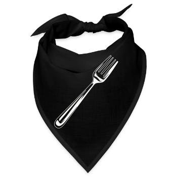 gabel besteck symbol - Bandana - Schwarz - Vorne
