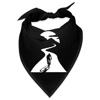 Radfahrer bei Mondschein - Bandana - Schwarz - Vorne