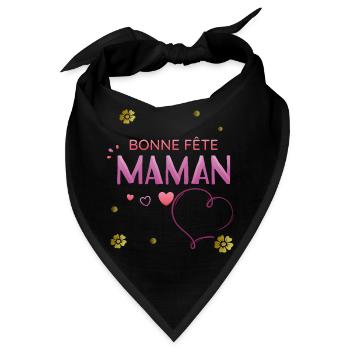 Bonne Fete Maman - Bandana - Schwarz - Vorne