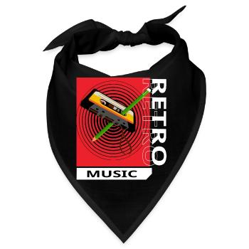 Retro-Musik - Bandana - Schwarz - Vorne