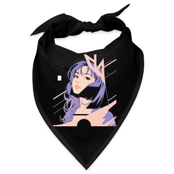 Weltraum-Nostalgie ✨ - Bandana - Schwarz - Vorne