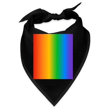 Regenbogen Farbverläufe Farben - Bandana - Schwarz - Vorne