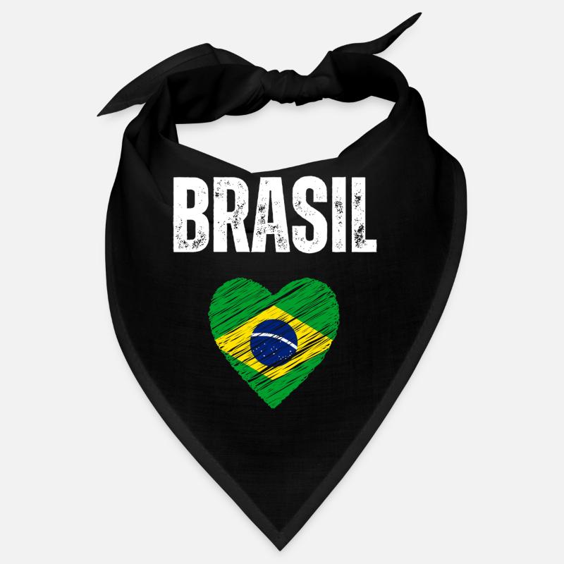 J’aime le Brésil, drapeau du Brésil Bandana