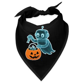 Gespenstischer Minibot mit Kürbiskorb - Bandana - Schwarz - Vorne