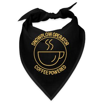 Snowplow Operator Coffee Powered Schneepflugfahrer - Bandana - Schwarz - Vorne
