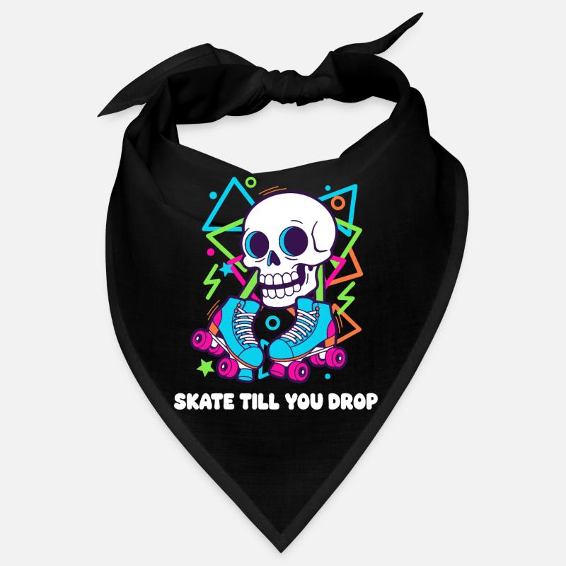 Rouleau squelette rainure néon - Bandana - noir