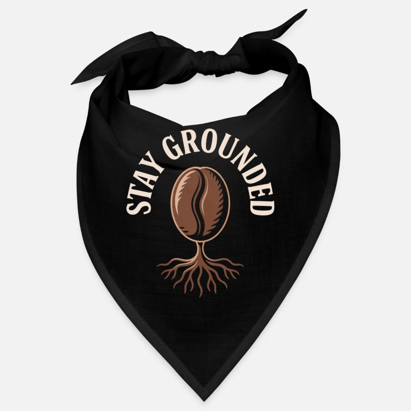 Stay Grounded Kaffee Bohne Mit Wurzeln Bandana
