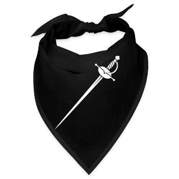 Alter Degen Schwert Grunge Vintage - Bandana - Schwarz - Vorne
