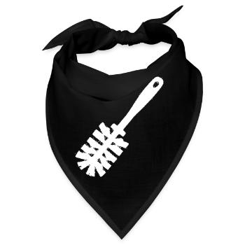 Klobürste Icon WC Putzen Vektor - Bandana - Schwarz - Vorne