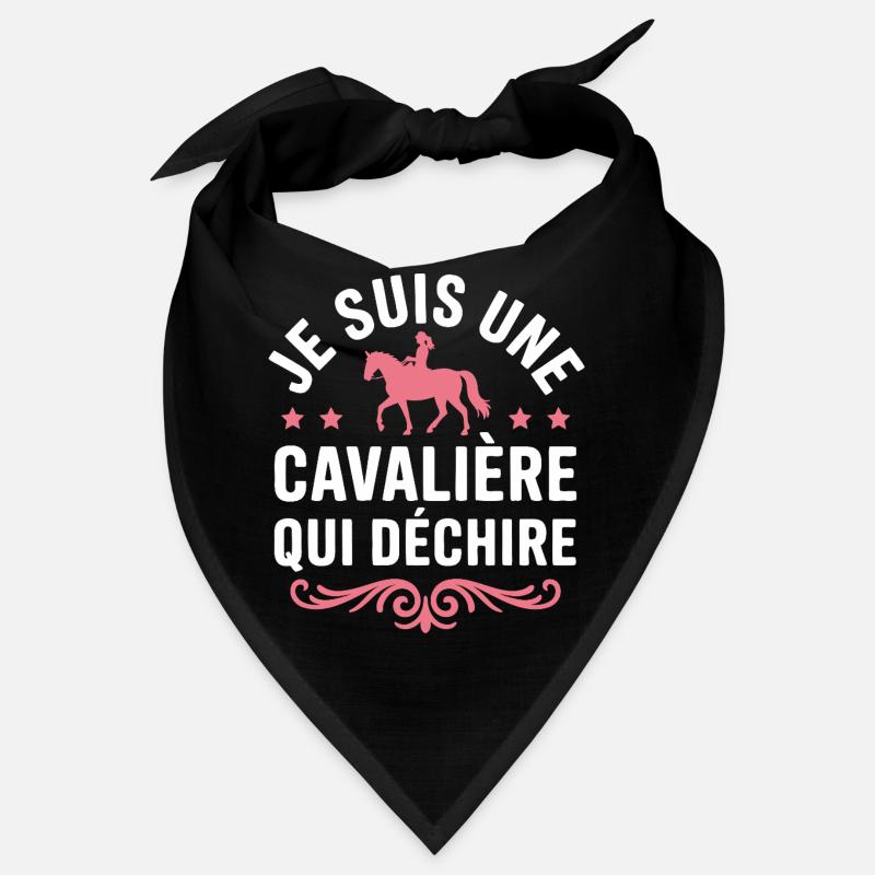 Cadeau Une cavalière équitation cheval qui déchire Bandana