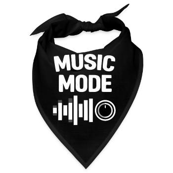 Music Mode On Equalizer Musik - Bandana - Schwarz - Vorne