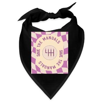 Save The Manuals Design für Petrolheads - Lila - Bandana - Schwarz - Vorne
