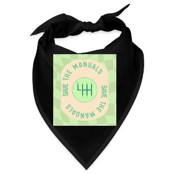 Save The Manuals Design für Petrolheads - grün - Bandana - Schwarz - Vorne