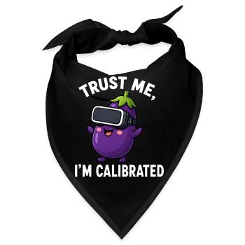 Aubergine Comic Spruch Gamer Cartoon - Bandana - Schwarz - Vorne