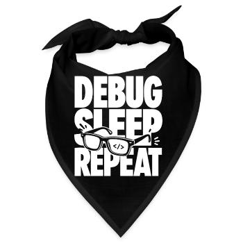 Debug Sleep Repeat Programmierer - Bandana - Schwarz - Vorne