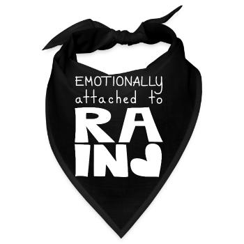 Emotional an Regen gebunden, weiß - Bandana - Schwarz - Vorne