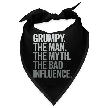 Grumpy der Mann, der Mythos, der schlechte Einfluss - Bandana - Schwarz - Vorne