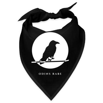 Odins Rabe vor Vollmond – Wikinger Rabe - Bandana - Schwarz - Vorne