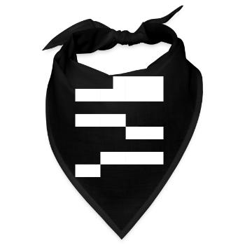 Geometrische Noir-Muster - Bandana - Schwarz - Vorne