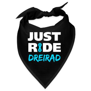 Just ride Dreirad Geschenk - Bandana - Schwarz - Vorne