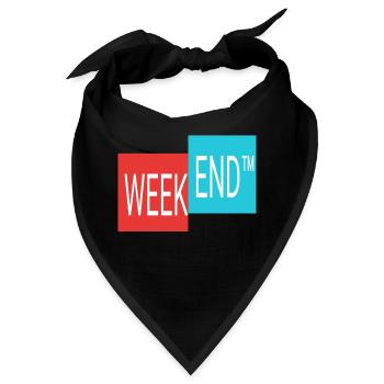 Weekend endlich Wochenende - Bandana - Schwarz - Vorne