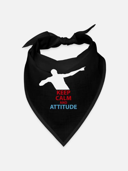 Calm and Attitude Silhouette - Bandana - black - Front