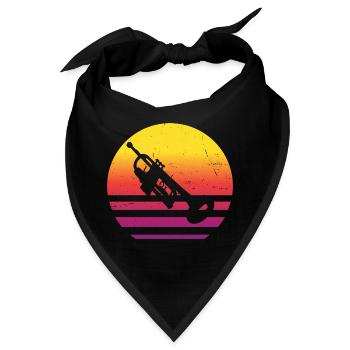 Trompeter Trompeten Spieler Herren Damen - Bandana - Schwarz - Vorne