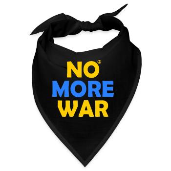 No more war - Bandana - Schwarz - Vorne