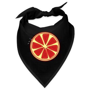 Granatapfel Apfel Frucht rot rote Früchte vegan - Bandana - Schwarz - Vorne
