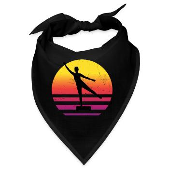 Körpergymnastik Damen Fitnesstraining Aerobic - Bandana - Schwarz - Vorne