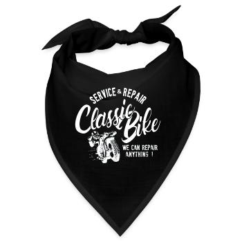 Classic Bike Service Reparatur - Bandana - Schwarz - Vorne