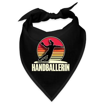 Handball Handballerin Frauen Handball - Bandana - Schwarz - Vorne