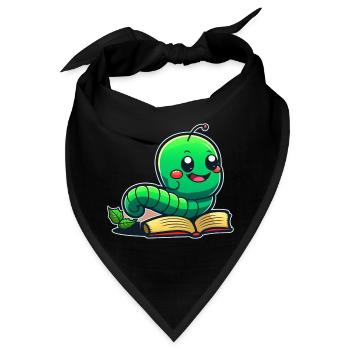 Bücherwurm - Bandana - Schwarz - Vorne