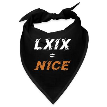 69=schön in römischen Ziffern - Bandana - Schwarz - Vorne