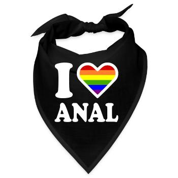 I love anal - Bandana - Schwarz - Vorne
