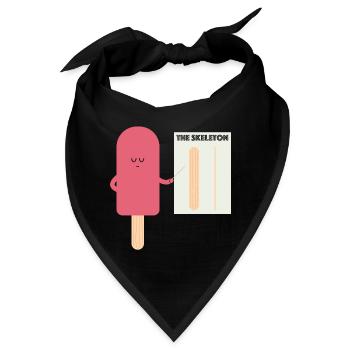 Skelett Eis | lustige Bilder, lustige Sprüche - Bandana - Schwarz - Vorne