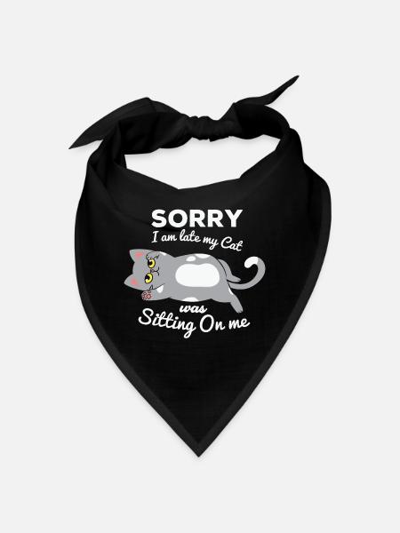 nicht morgens, zu spät kommen, den Wecker verpassen - Bandana - Schwarz - Vorne