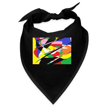 Muster - Bandana - Schwarz - Vorne