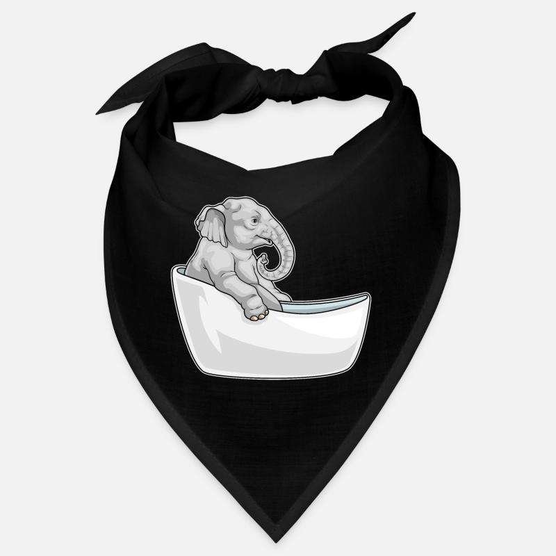 Elephant Bathing Bathtub Bandana