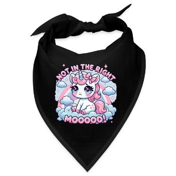 Trauriges Einhorn in „Nicht in der Stimmung“ - Bandana - Schwarz - Vorne