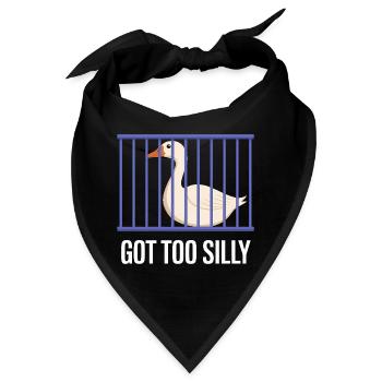 Lustige Gans im Käfig - Bandana - Schwarz - Vorne