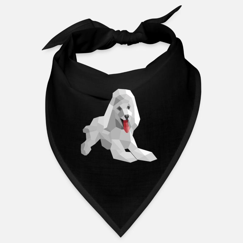 Eleganter Low-Poly-Pudel Bandana
