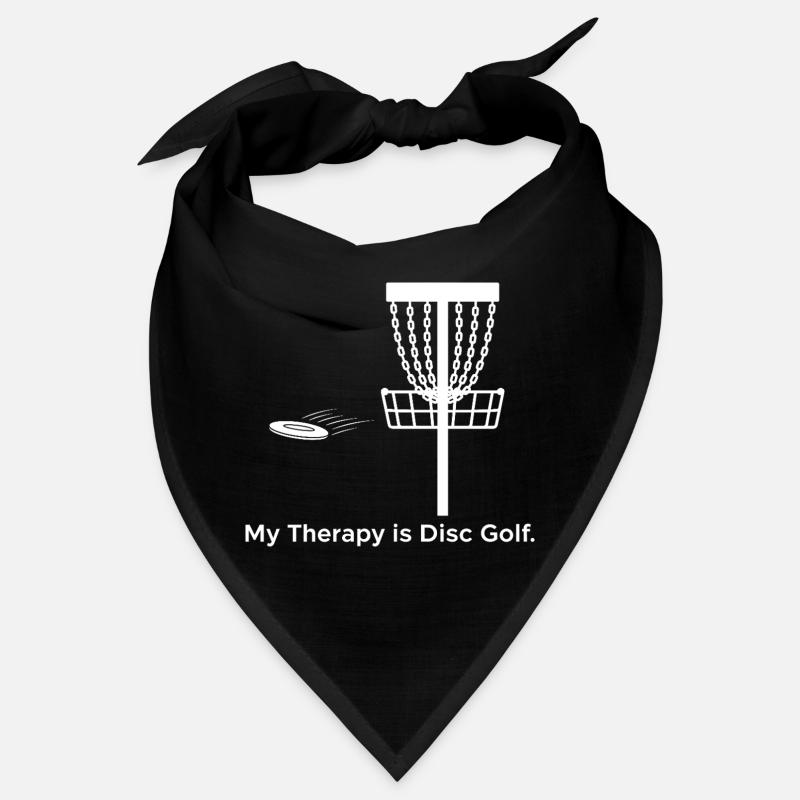 My Therapy is Disc Golf - Bandana - black