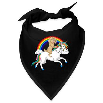 Goldenes Gekritzel - Bandana - Schwarz - Vorne