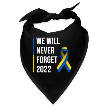 Ukraine Krieg Frieden Schleife - Bandana - Schwarz - Vorne