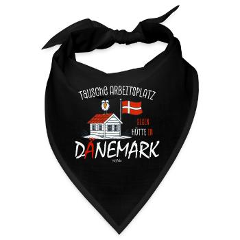 Tausche Arbeitsplatz gegen Hütte Dänemark - Bandana - Schwarz - Vorne