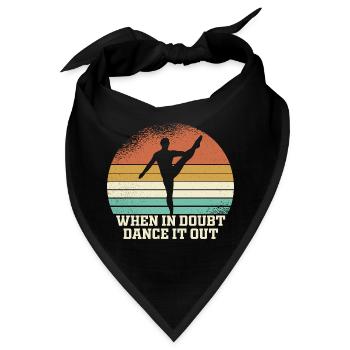 Tanz aus Zweifel Retro Sonnenuntergang - Bandana - Schwarz - Vorne