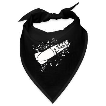 Bobfahrer Bobschlitten Viererbob - Bandana - Schwarz - Vorne