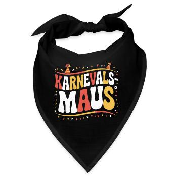 Karnevalsmaus Karneval Köln Kölner Karnevals Maus - Bandana - Schwarz - Vorne