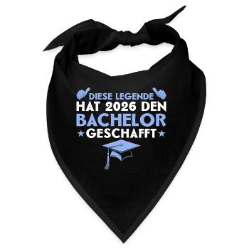 Bestandene Bachelorprüfung 2026 Bachelor Abschluss - Bandana - Schwarz - Vorne
